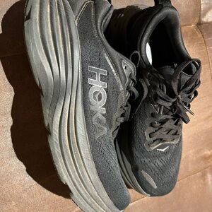 Hoka Bondi 8 Black Athletic Shoes